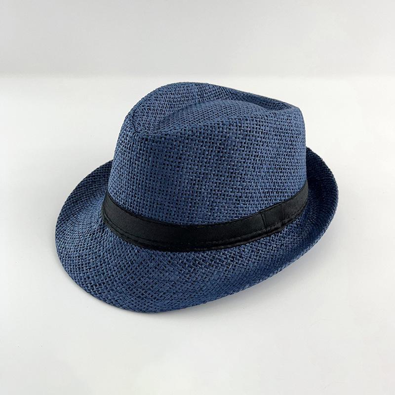 Sombrero Fedora de Primavera y Verano para Niños: Sombrero de Paja para Niños y Niñas, Protección Solar, Ropa de Viaje y Playa, Estilo Británico.