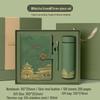 Chinese Style Cultural Gift Set: Square Buckle Notebook & Customizable Logo Diary