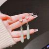 2025 New Classic Elegant Light Green Water Drop Resin Pendant Earrings for Women Girl Jewelry Accessories Gift Wholesale