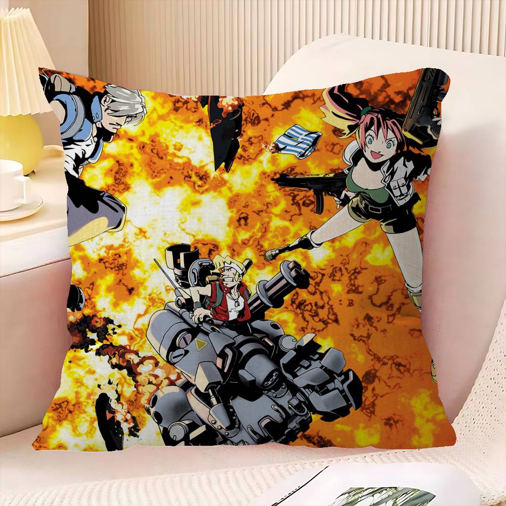 Classic Retro Game Metal Slug Gamer Decorative Room Aesthetics Pillow Case Home Decor Bedroom Sofa Bed Couch Pillow Cover 45x45