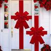 1pc Large Door Hanging Bow Decoration - Elegant Red Christmas Bow, Cloth Door Decor for Holiday Doors, Parties, Home ribbon