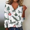 Women's Fashion Print Long Sleeve Knitted Cardigan Button Up Jacket