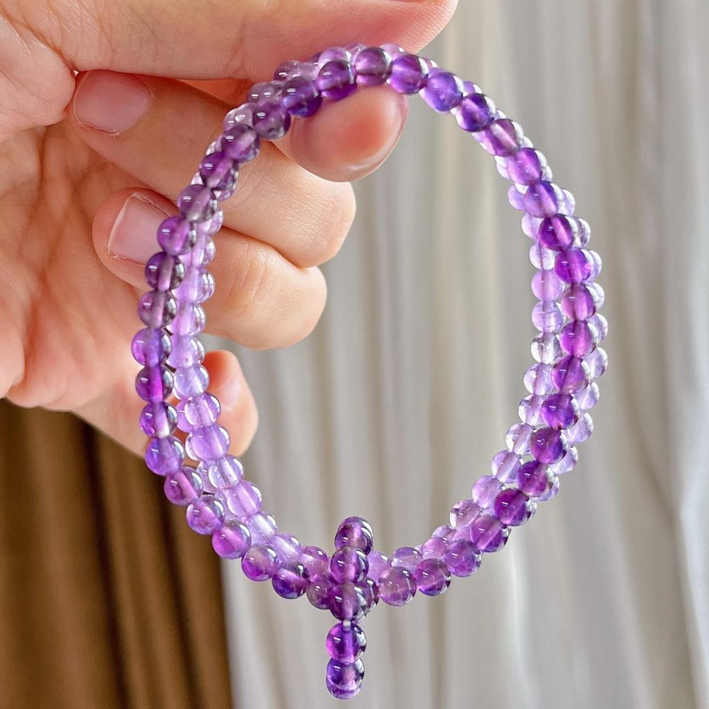 4Mm Natural Amethyst Multi-Layer Atmosphere Bracelet Bracelet.
