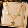 Vintage Eyes of Demon Necklace Delicate Multilayer Pearl Necklace  Streetwear