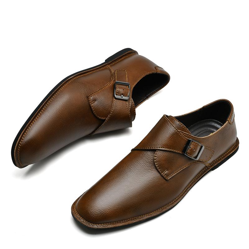 Fashion Genuine Leather Men Loafers Business Walking Boat Footwear New Walk Casual Shoes Classic Moccasins Breathable Man Slip on Flats