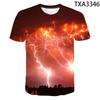 Fashion Summer Thunderbolt T Shirt Men Women Children Lightning Flash 3D Print T-shirt Boy Girl Kids Short Slevee Tops Cool Tee