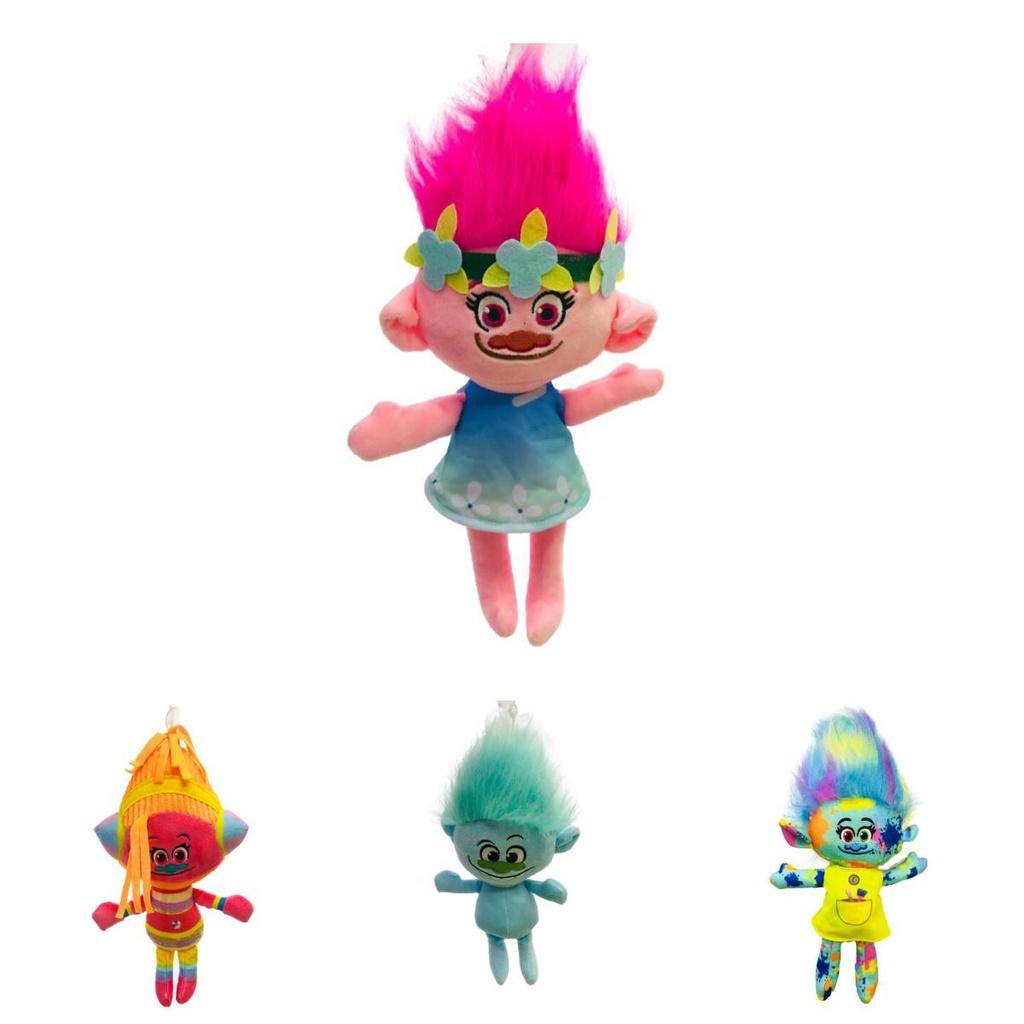 Dreamworks Movie Trolls World Tour Poppy Branch Barb Plush Doll Soft Toy Perfect For Kids