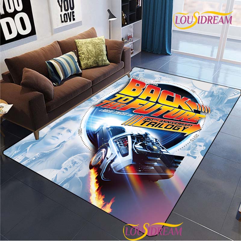 Back To The Future Carpet for Living Room Bedroom Rug Kitchen Kid Unslip Floor Mats Birthday gift photography props Alfombra Rug