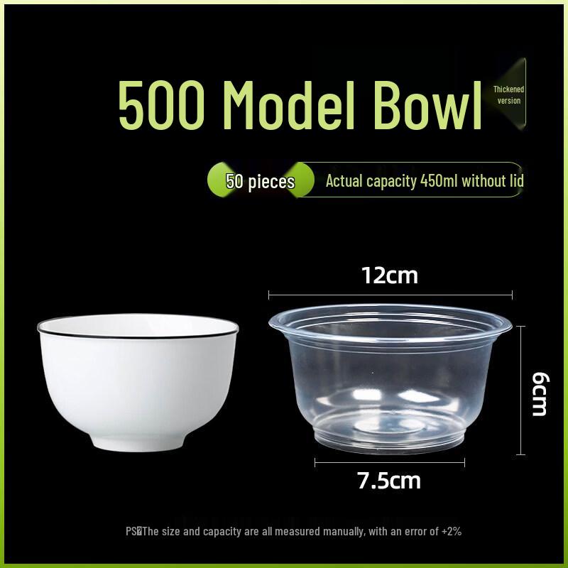 Disposable Plastic Round Bowls with Lids