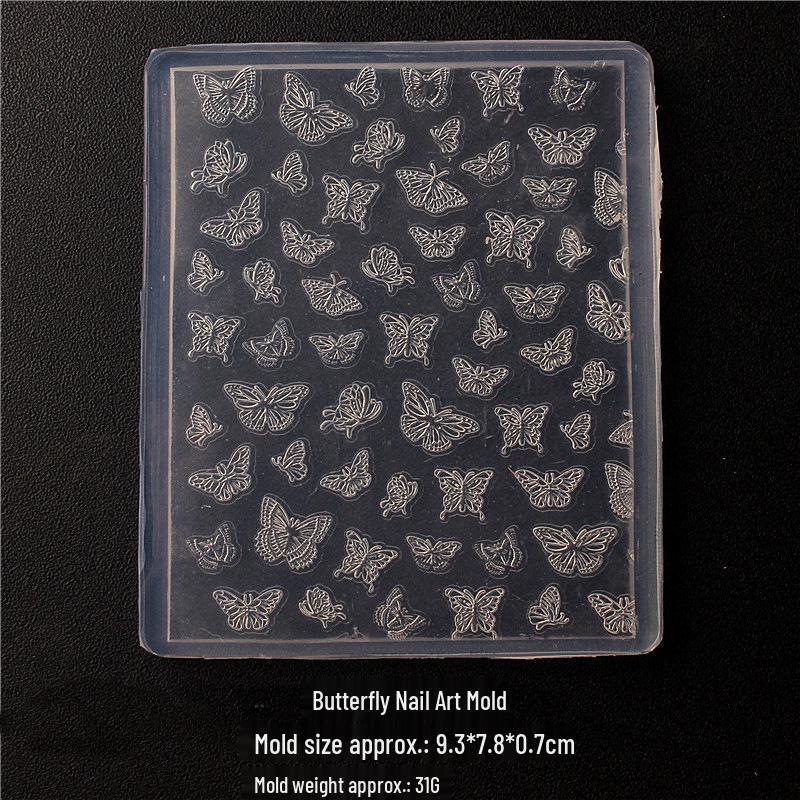 DIY Double Happiness & Butterfly Silicone Nail Art Mold