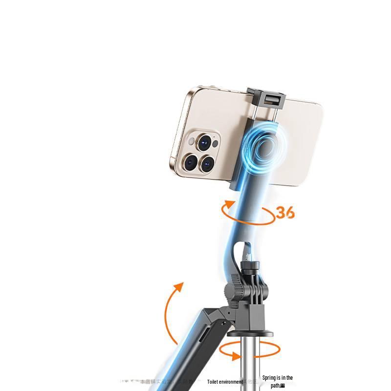 Bluetooth Selfie Stick Tripod: Portable Telescopic Phone Holder, Anti-Shake Floor Stand for Mi Douyin Live Broadcast.