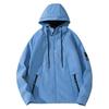 Men's Windproof European-Size Hooded Workwear Jacket - Trendy, Simple, Casual Outdoor Sportswear