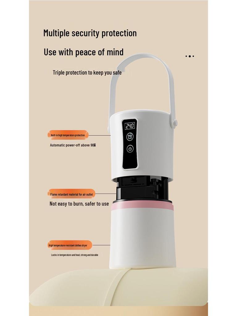 Cross-border Household Mini Sterilizing and Mite Removal Travel Clothes Dryer with Timer and Constant Temperature Drying