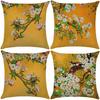 Květina Pták Strom Lněný Dekorační Povlak na Polštář Povlak na Polštář Domov Kavárna Pohovka Auto Dekor
