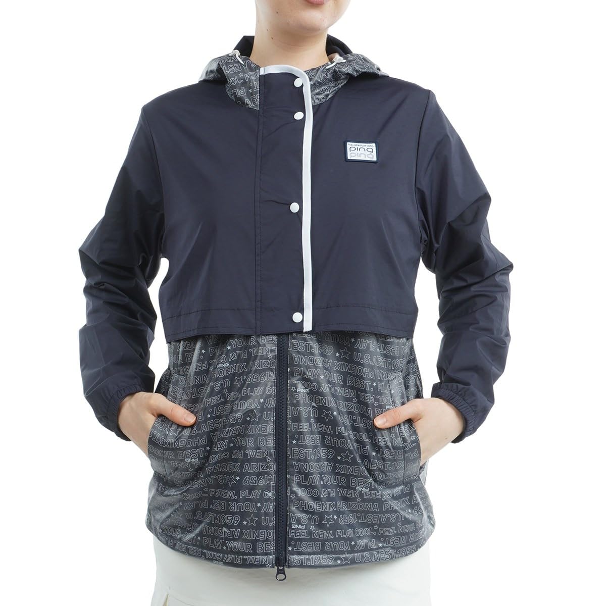 

Блузон Ветрозащитный и Гольф Верхняя одежда L [Pin Apparel] Женский Водоотталкивающий на Полной Молнии (FLEX-IELD Стрейч) / / 622-4220800 120_Темно-синий