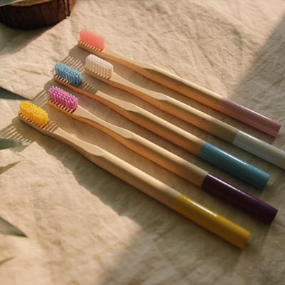 NPE Premium Bamboo Toothbrush (5 Colors) [Biodegradable Bamboo Toothbrush]