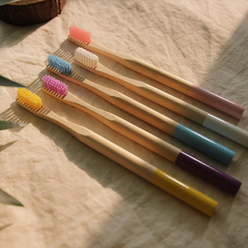 NPE Premium Bamboo Toothbrush (5 Colors) [Biodegradable Bamboo Toothbrush] Sky