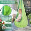 Kids Pod Swing Seat Nylon Hanging Chair with Inflatable Cushion Portable Children Sensory Swing Set for Indoor Outdoor Use Kids