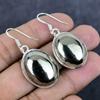 Natural Pyrite Agate Gemstone 925 Sterling Silver Jewelry Earring 1.65" V1l07