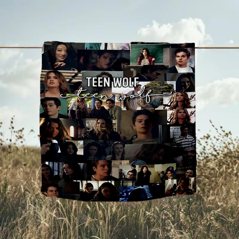 1 Stück Teen Wolf Decke Flanell Überwurf für Sofa, Innenbereich, Camping, Wohnzimmer, Büro, Stuhl und Bett Weiches Geburtstags-Weihnachtsgeschenk