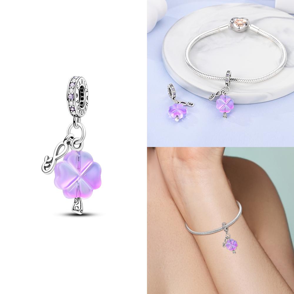 Pendants Woman Original Copper Rose Flower Bear Butterfly Beads Fit Bracelet Pendant Jewelry Making Up For Women Fine Gift