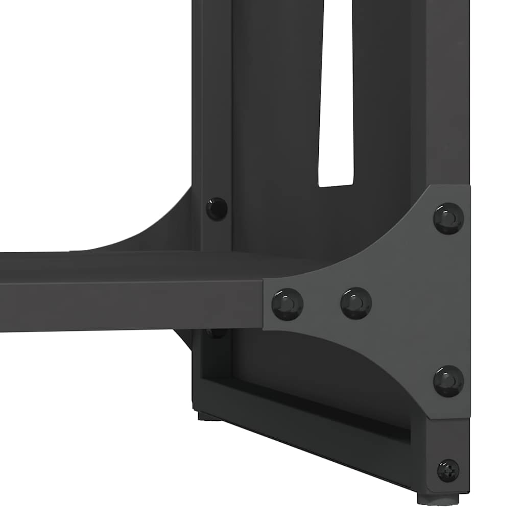 Firewood Rack Black 40 x 30 x 80 cm Cold Rolled Steel
