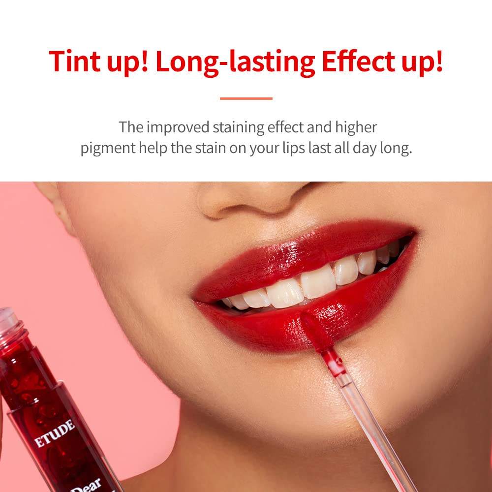 ETUDE Dear Darling Water Gel Tint, 9 opțiuni pentru efect de lungă durată, cu culori fructate, suculente, umede și intense.