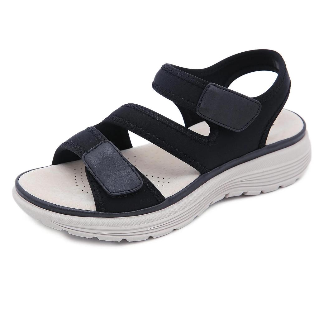 2026 Summer Shoes Women Sandals Soft Women Wedge Sandals Thick Sole Comfortable Ladies Summer Holiday Shoes Plus Size 42