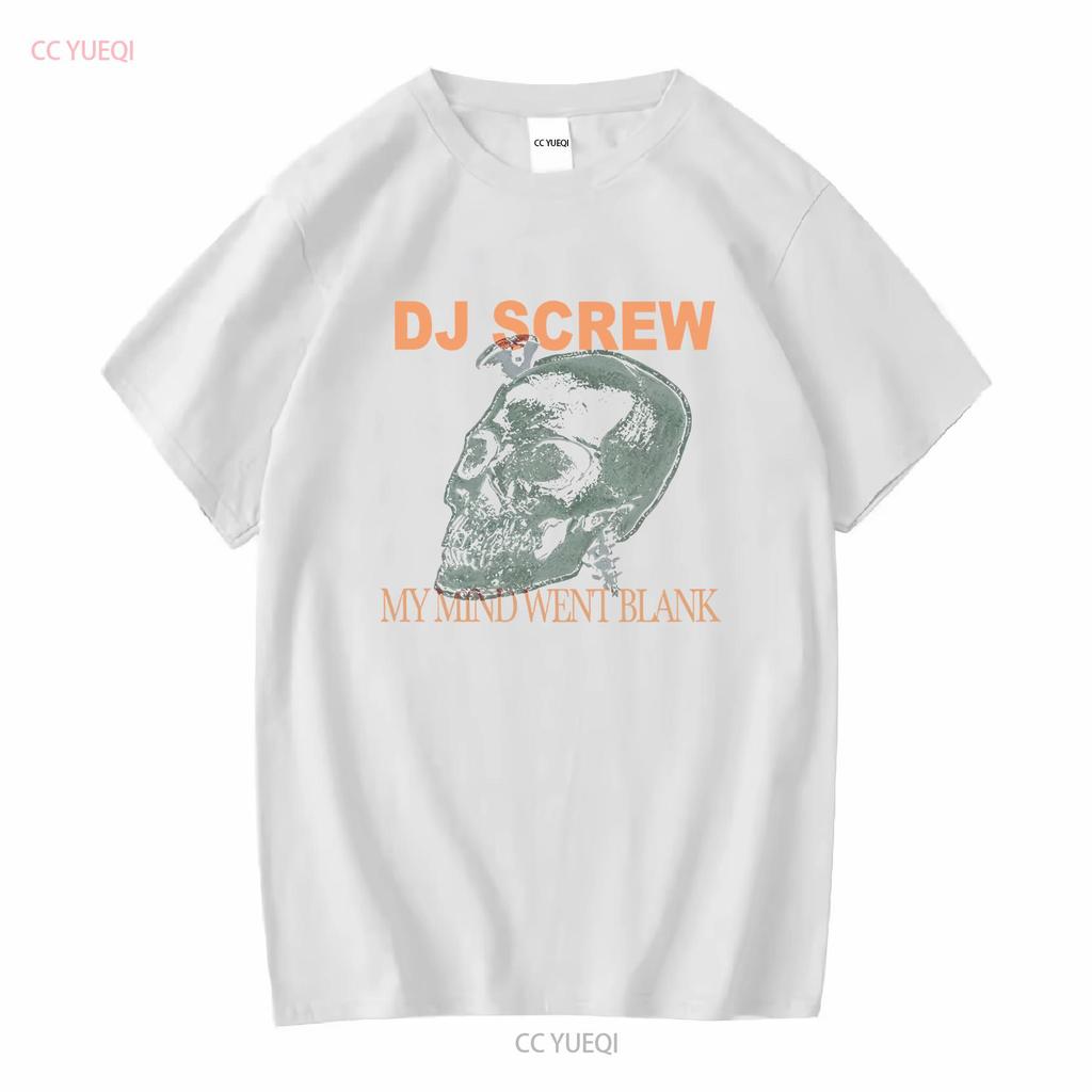 T-shirt DJ Screw stampata su 100% cotone lavaggio vintage Versatile Casual streetwear uomo abbigliamento graphic designer Morbida