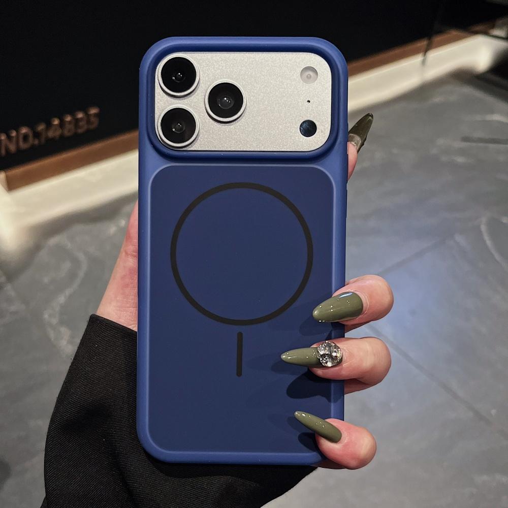 Frosted Silicone For Magsafe Phone Case For iPhone 17 16 15 Pro Max Soft Bumper Wireless Charge Shockproop Magnetic Cover