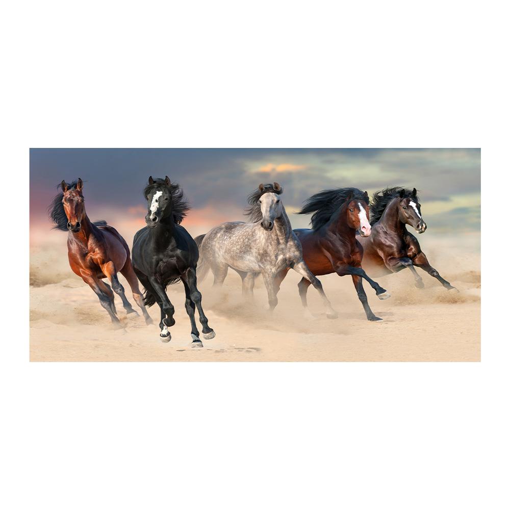 Moderne galoppierende Pferde Landschaft Leinwandmalerei Poster und Drucke Wandkunst Bild für Wohnzimmer Büro Schlafzimmer Heimdekoration