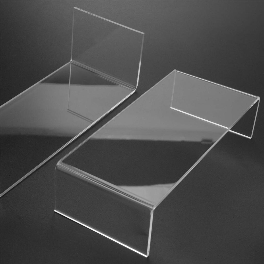 ABIY-5 Pack Clear Acrylic Display Risers, 5 Sizes Acrylic Jewelry Display Riser Shelf Showcase Fixtures for Cake, Display
