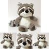 Adorable Big Tail Gray Raccoon Plush Doll Soft Stuffed Animal For Childrens Gift