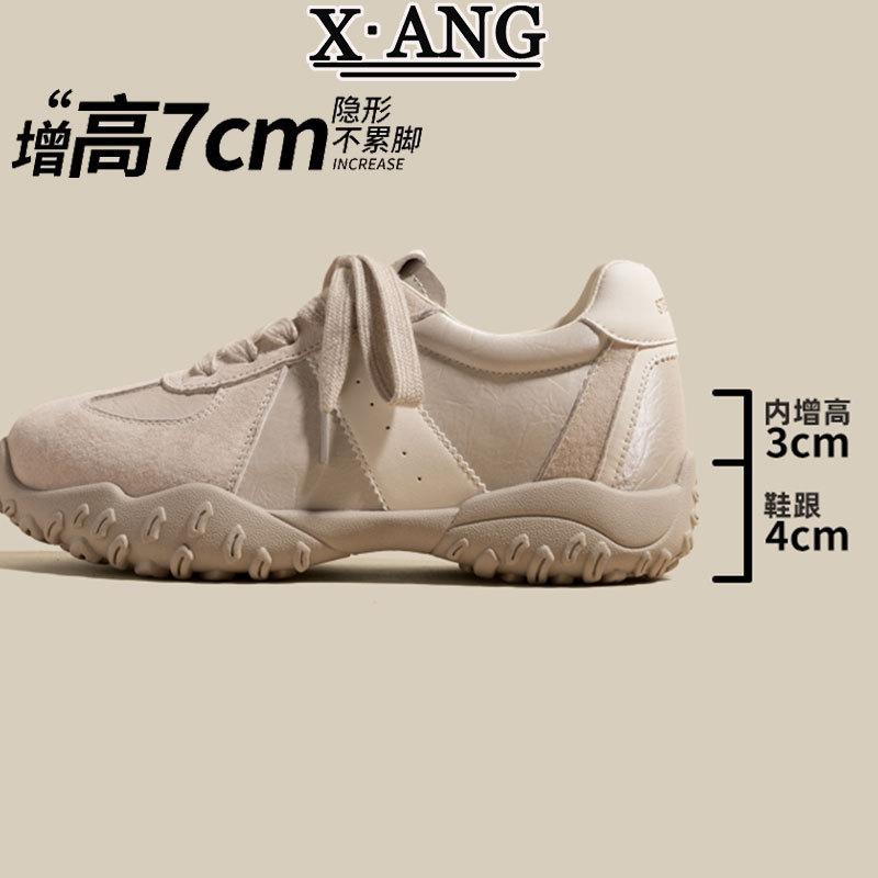 

Small inner height increase women s shoes mesh breathable leather German training shoes 2025 summer new platform casual sports shoes 39