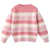 Striped Wool Sweater for Kids - Unisex Knitwear for Boys & Girls, Perfect for Autumn & Winter, Korean Style Pullover, Parent-Child Option Available