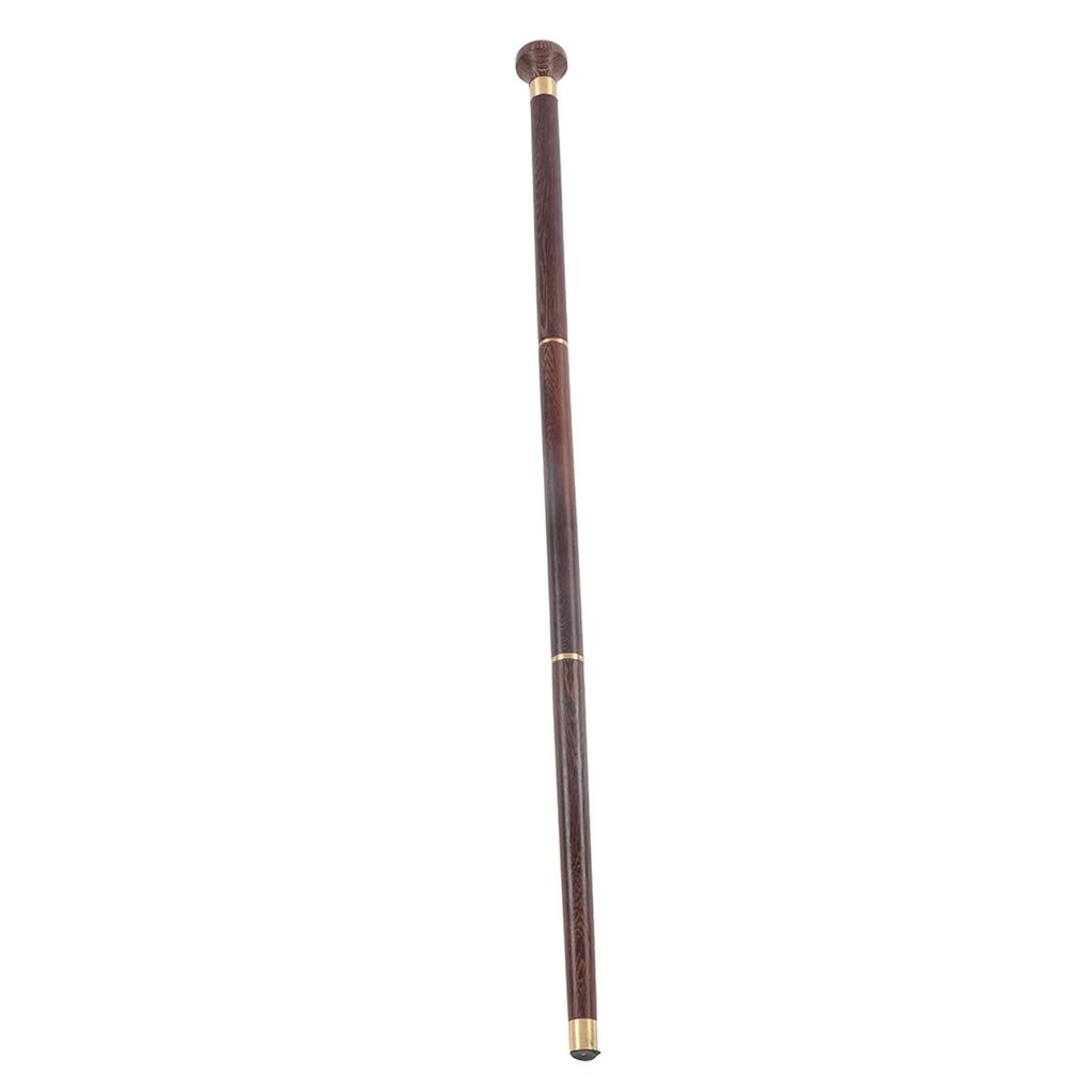 Elderly Wenge Walking Stick Elegant Ergonomic Detachable Round Grip Walking Cane for Rehabilitation