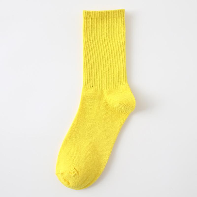 

Женские весенне-осенние тонкие однотонные носки-гольфы пастельных цветов для занятий спортом 1 pair