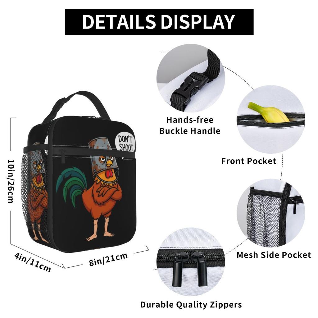 Insulated Lunch Tote Bag Don't Shoot I Need Apricots For My Chicken Arc Raiders Lunch Container Cooler Thermal Lunch Box