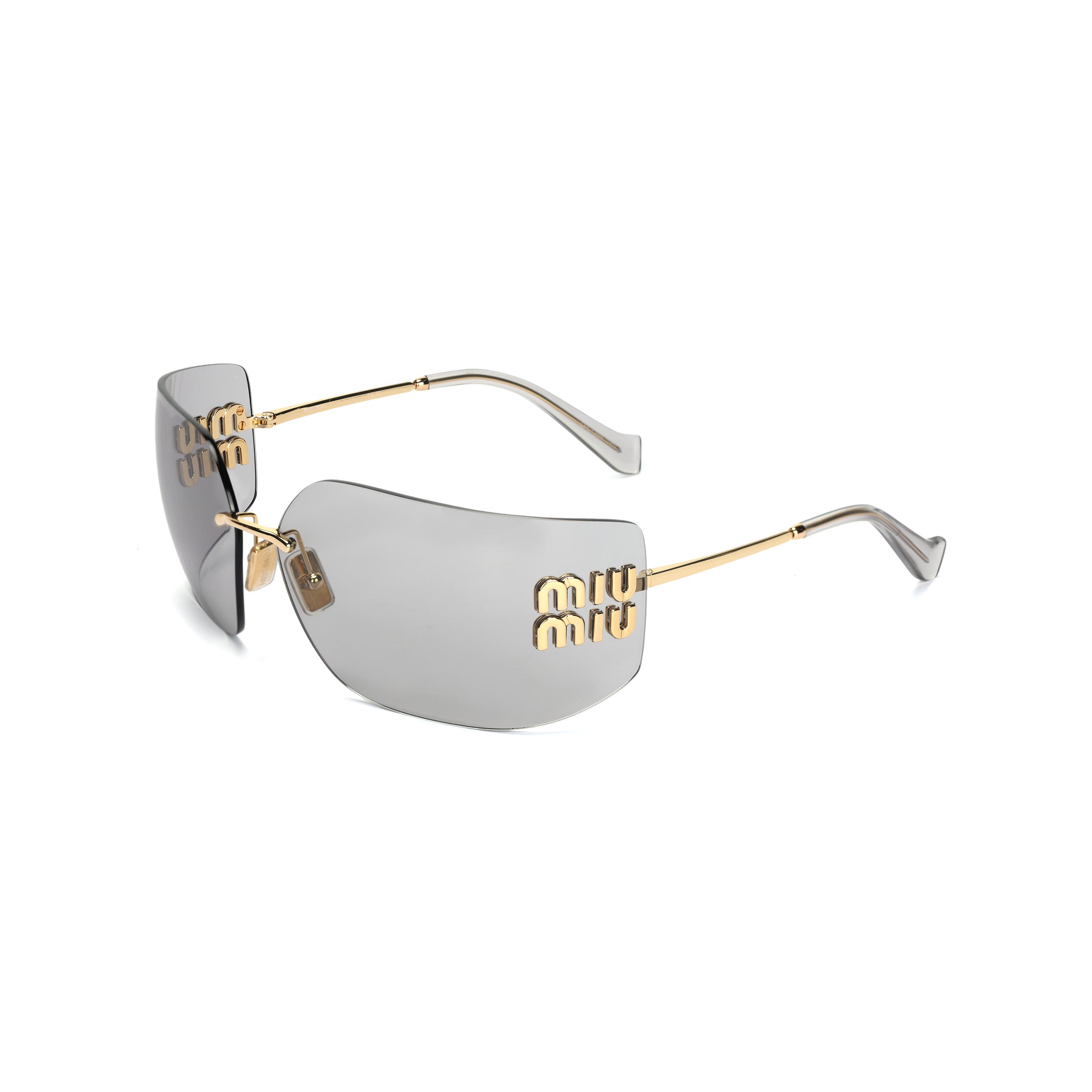 

Miu Miu Letter Logo Decorated Irregular Shape Sunglasses Women sunglasses Gold SMU54YS5AK30B Basic Packaging-Eyeglass Pouches+Box