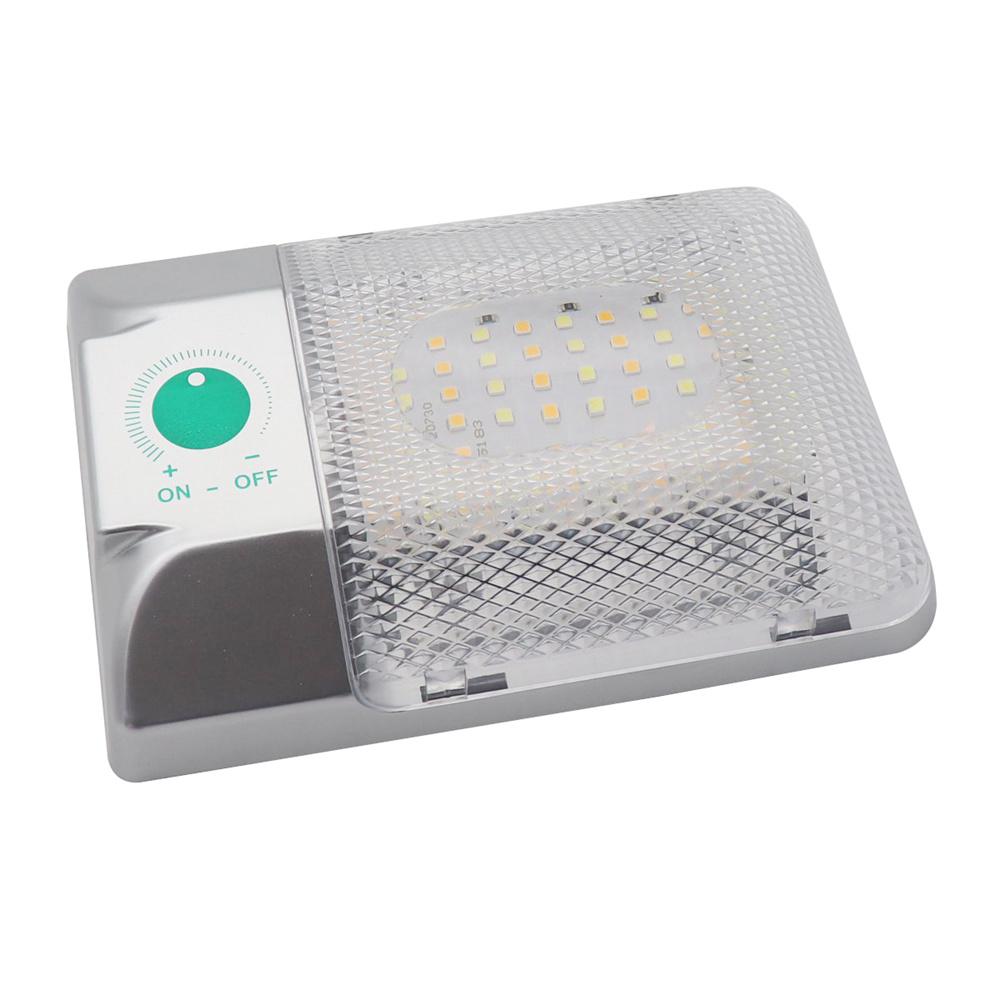 1x Interior LED Reading Light Infinite Touch Dimmable 6000 White For 12V RV Boat