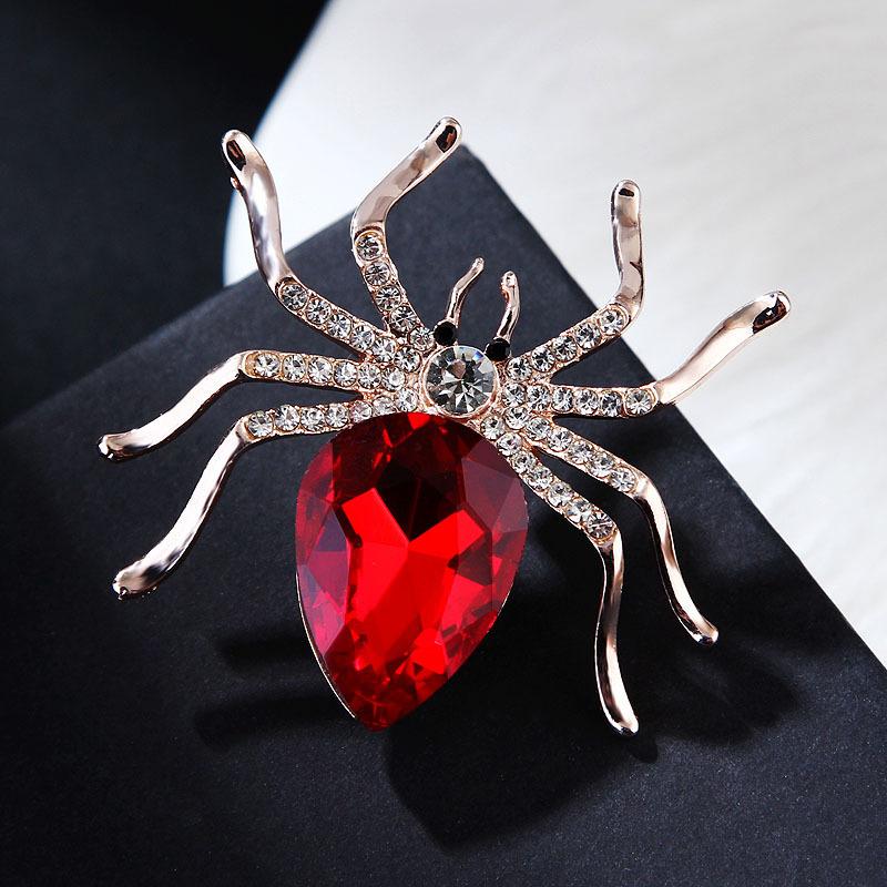 Fashion Creative Crystal Spider Animal Brooch Pin Women's Jewelry Accessories Brooch