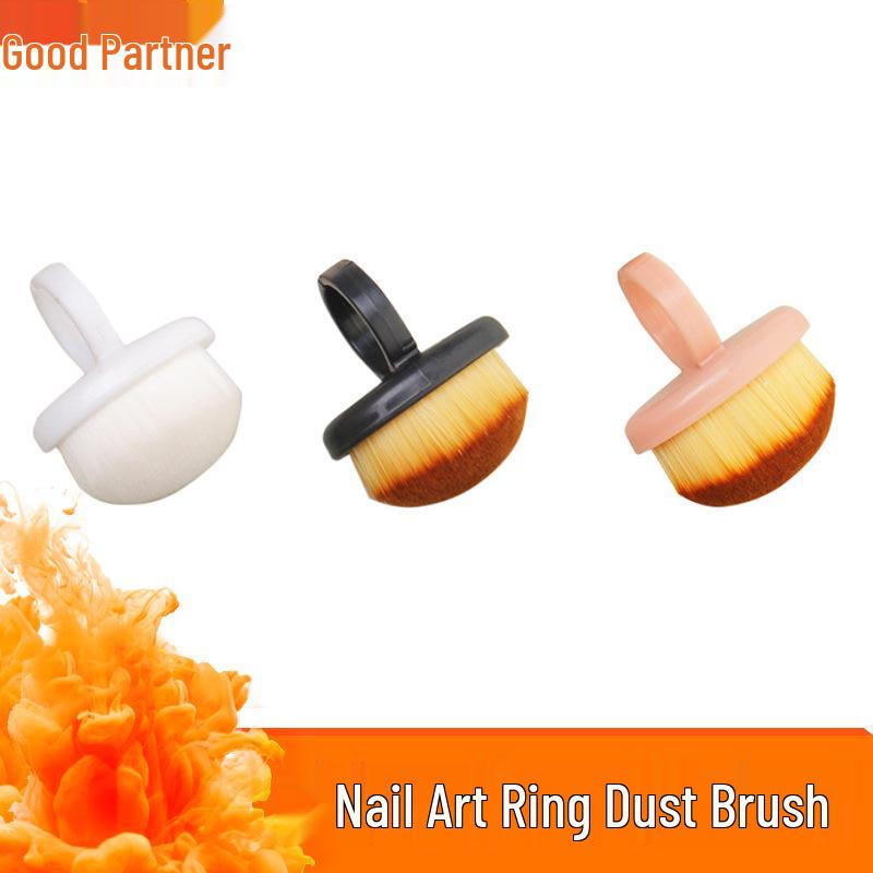 Nail Art Soft Bristle Brush - Short Handle for Cleaning, Polishing, and Dust Sweeping