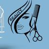 BIBITIME Modern Fashion Beauty Girl Cut Hair with Scissors Comb Barber Shop Wall Decal Window Sticker Hairdressing Salon Creative Personality Vinyl