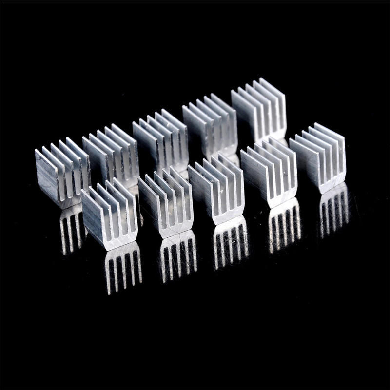 10Pcs Aluminum Cooling 9X9X12Mm Heat Sink Ram Radiator Heatsink Cooler