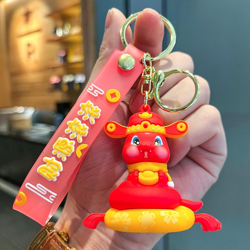 Lion Dance Snake Keychain Spring Festival Snake Key Ring Cute 2025 New Year Pendant  Ornament