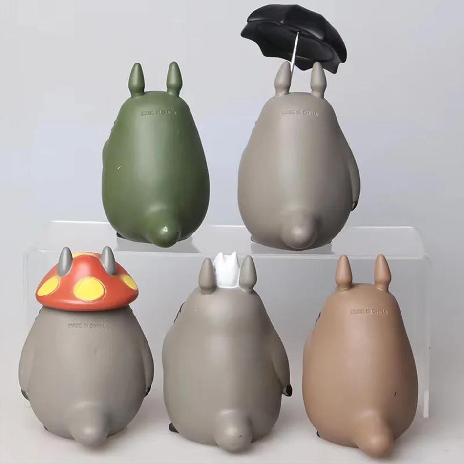 5 adet Çizgi Film Totoro Figür Mini Heykel Sevimli Oyuncaklar Oda Süsleri Kawaii Figürler Oyuncak Çocuk Hediyeleri Koleksiyonluklar