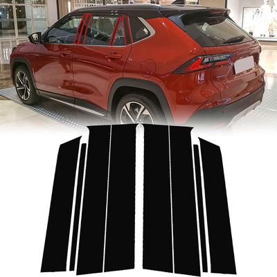 8 ks lišty na okenní sloupky dveří a sloupků automobilů, krycí samolepky, auto stylingové příslušenství vhodné pro Toyota Yaris Cross AC200 2023-2025