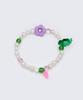 Bonbeau Water Pearl Flower Clover Bracelet Freshwater Pearl Flower Clover Charm Banding Bracelet