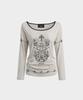 BADBLOOD Peace Not War Print Loose Fit Long Sleeve - White