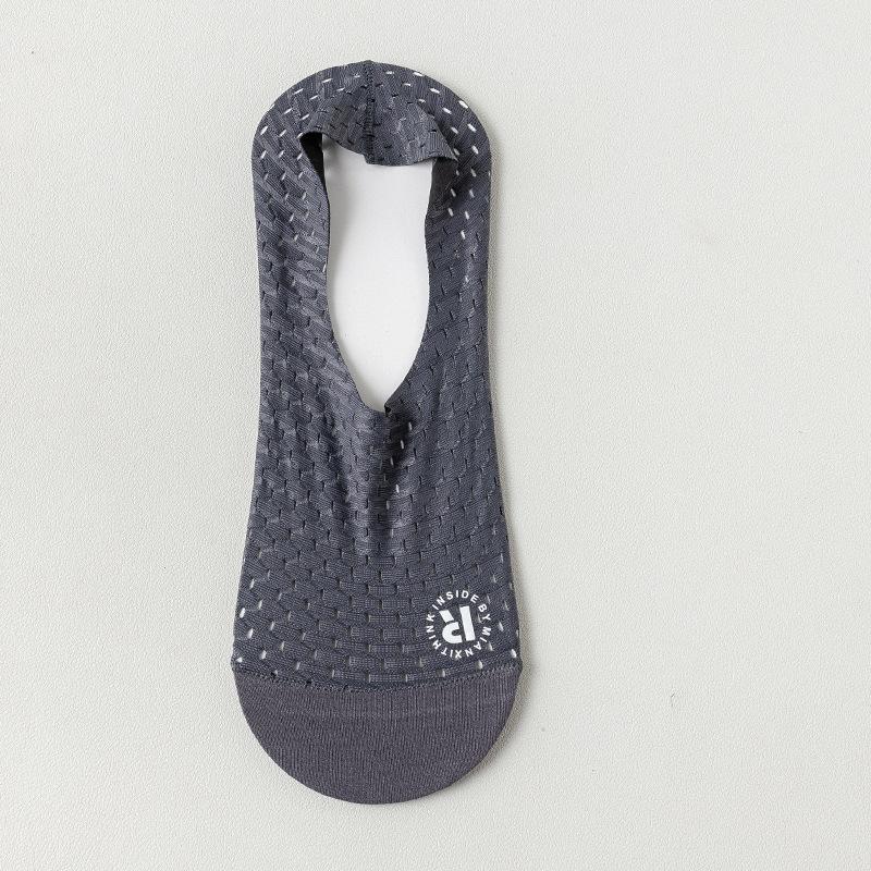 Sommer Mesh Atmungsaktive Low Cut Socken Herren Silikon Rutschfeste Unsichtbare No Show Socken Lässige Einfarbig Eis Seide Socke